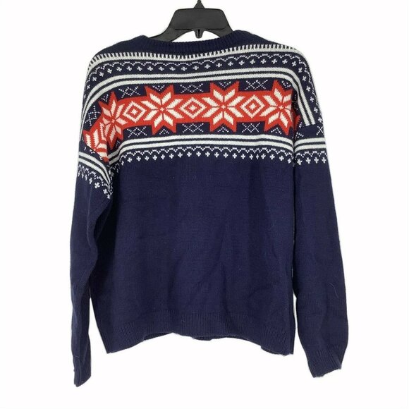 Asos holiday Size 12 Winter Snowflake Pullover Knit Sweater Top Crewneck NEW - Picture 6 of 6